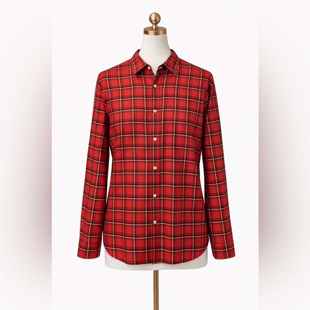 Johnnie-O Luton Featherweight Men's Malibu Red Plaid Button Up Shirt SZ XL​